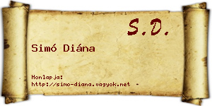 Simó Diána névjegykártya
