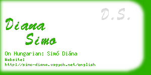 diana simo business card