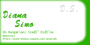 diana simo business card